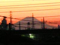 自宅から見た富士山