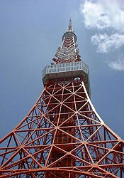 真下から見た東京タワー